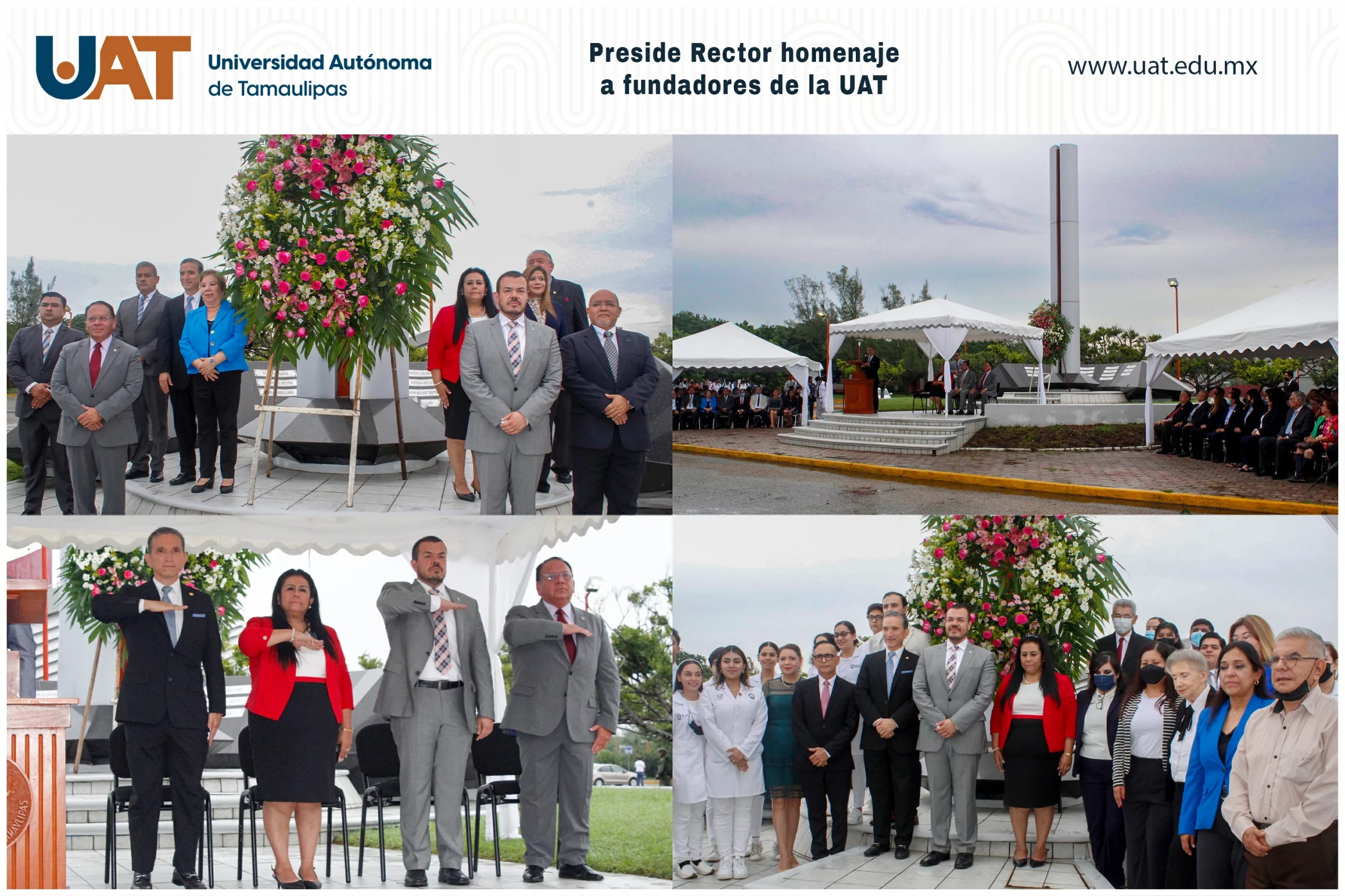 Rinde la UAT homenaje a sus fundadores