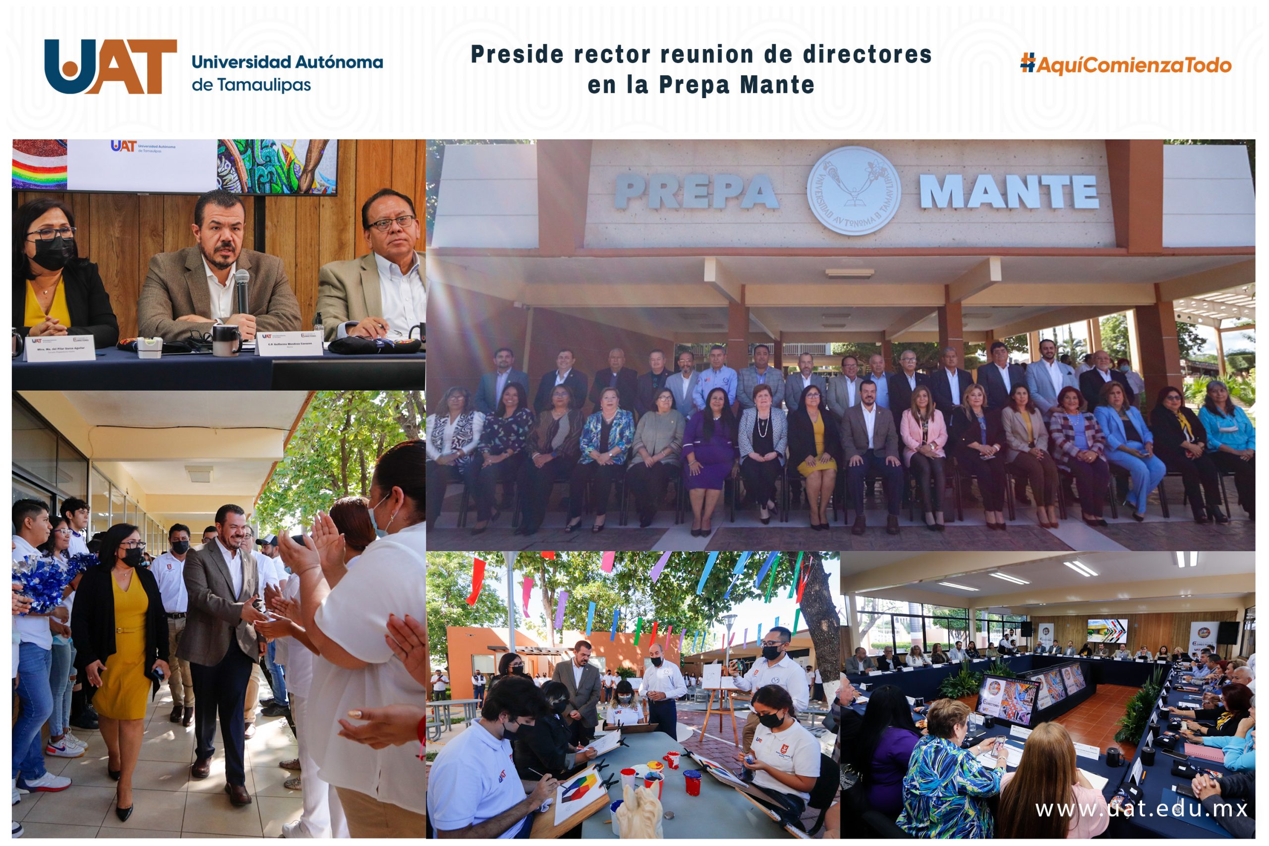 Rector de la UAT preside en la Preparatoria Mante reunión de Colegio de Directores