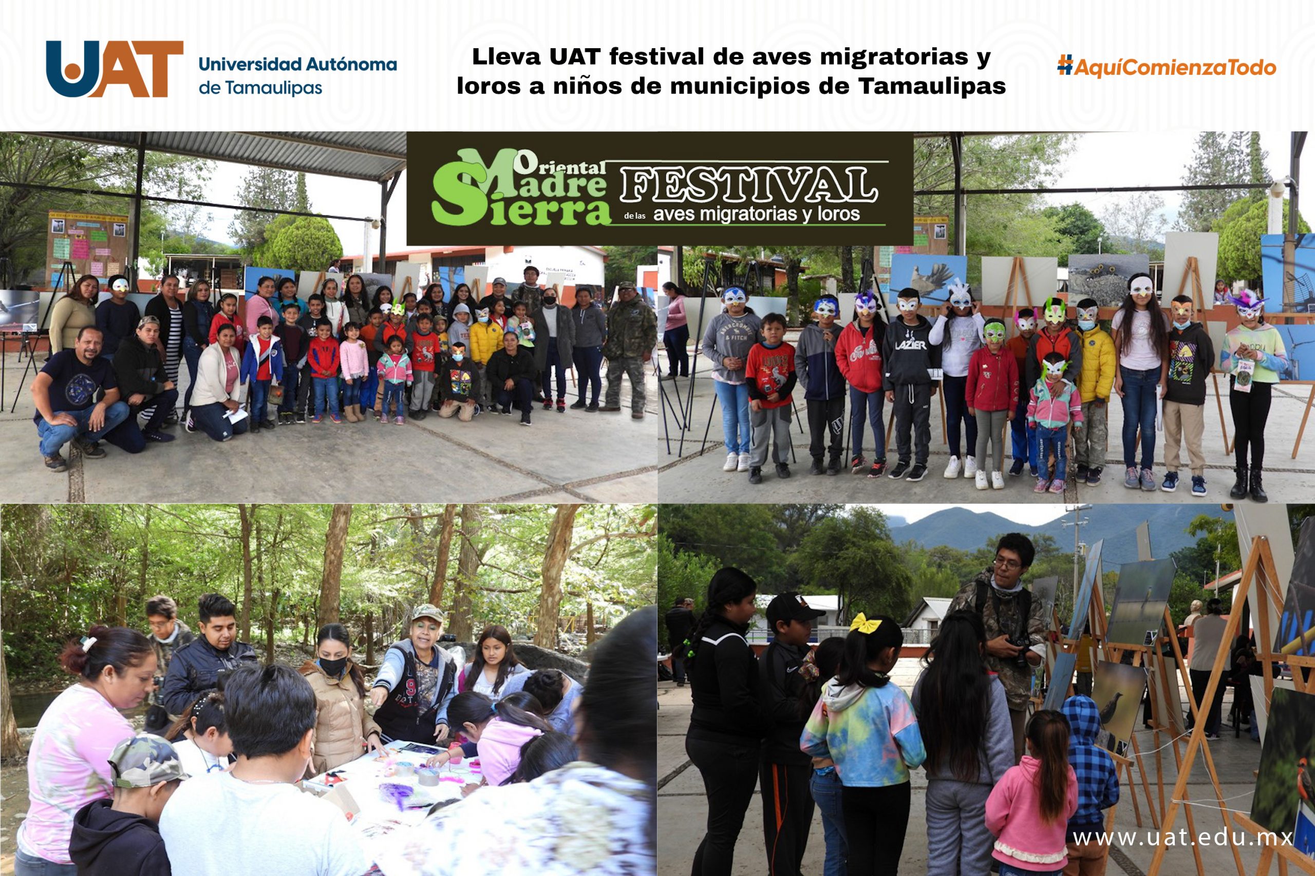 Lleva UAT festival de aves migratorias y loros a niños de  municipios de Tamaulipas