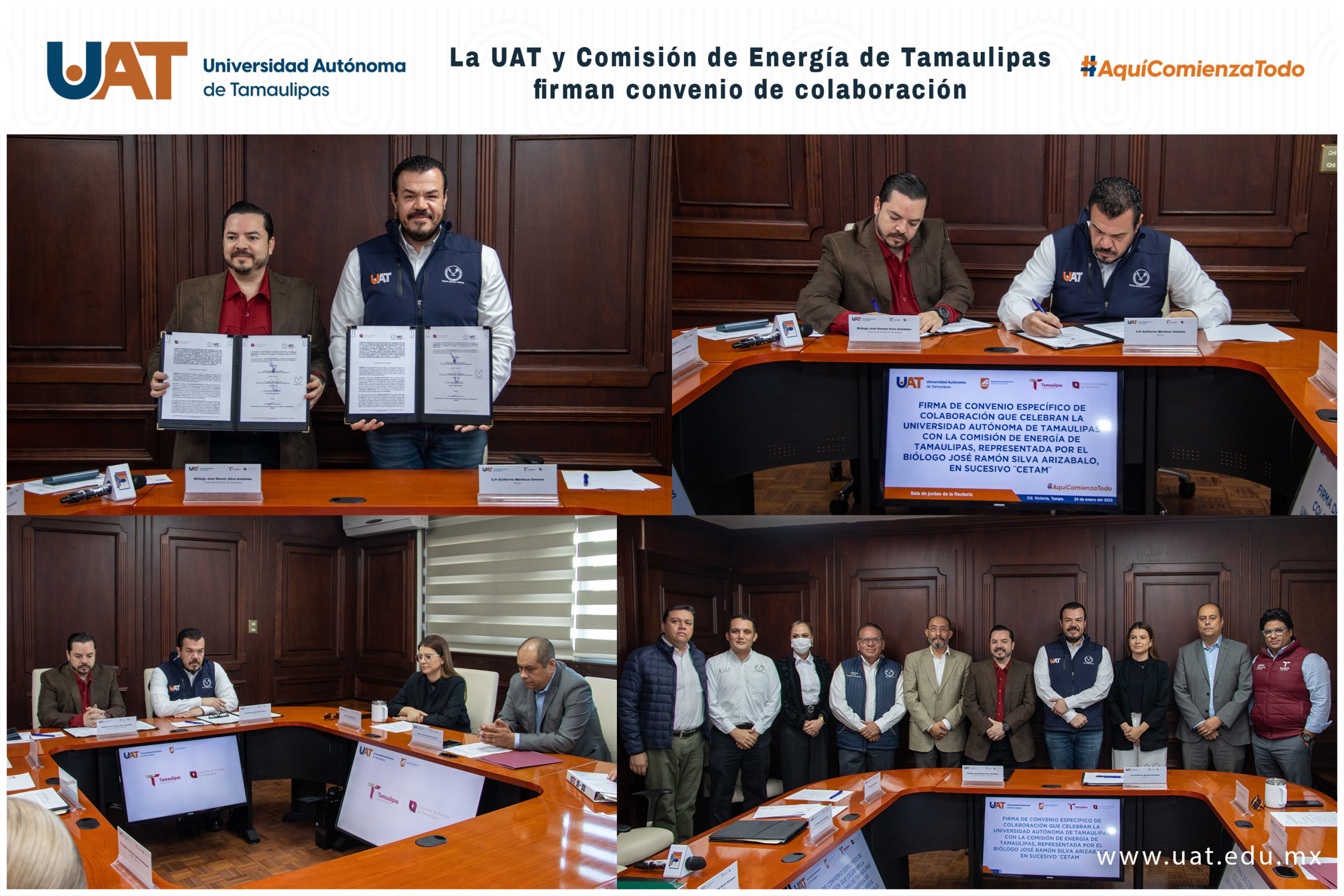 UAT y Comisión de Energía de Tamaulipas firman convenio de colaboración