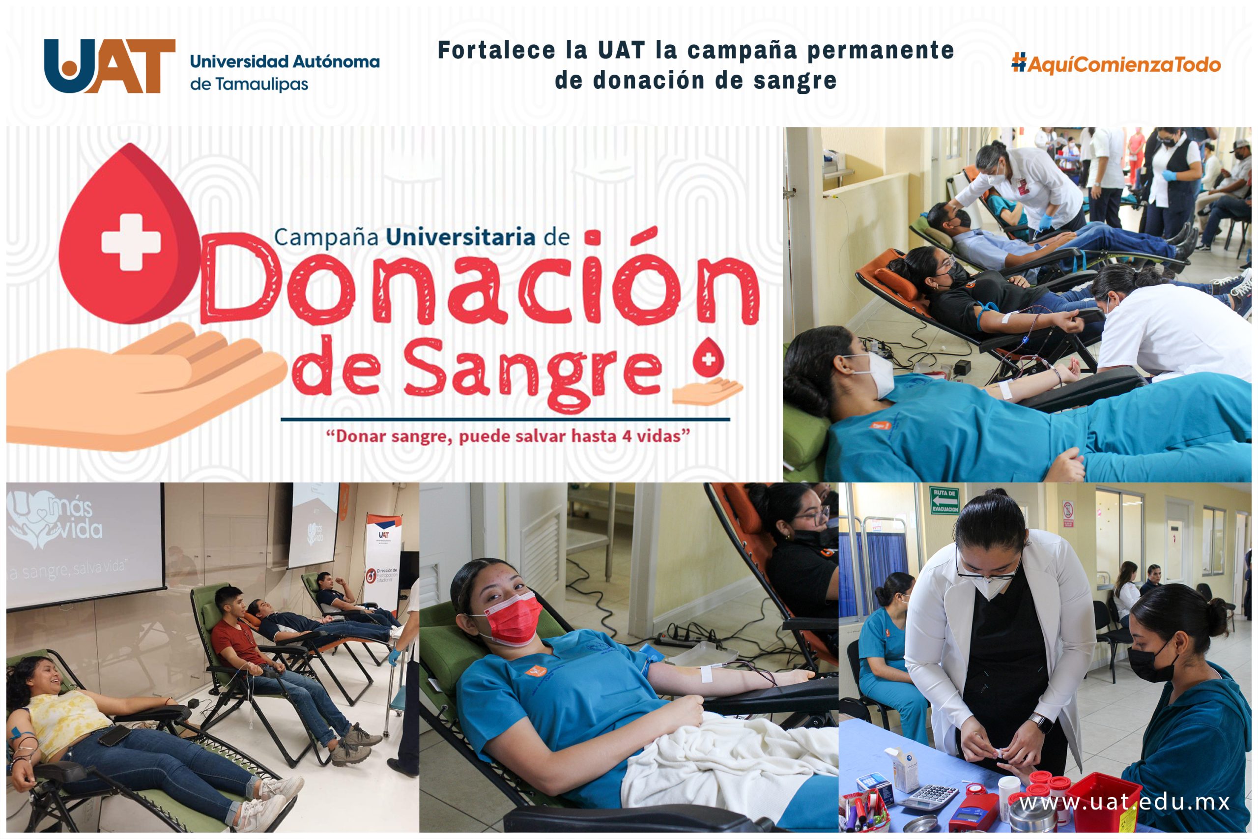 Promueve la UAT campaña permanente de donación de sangre