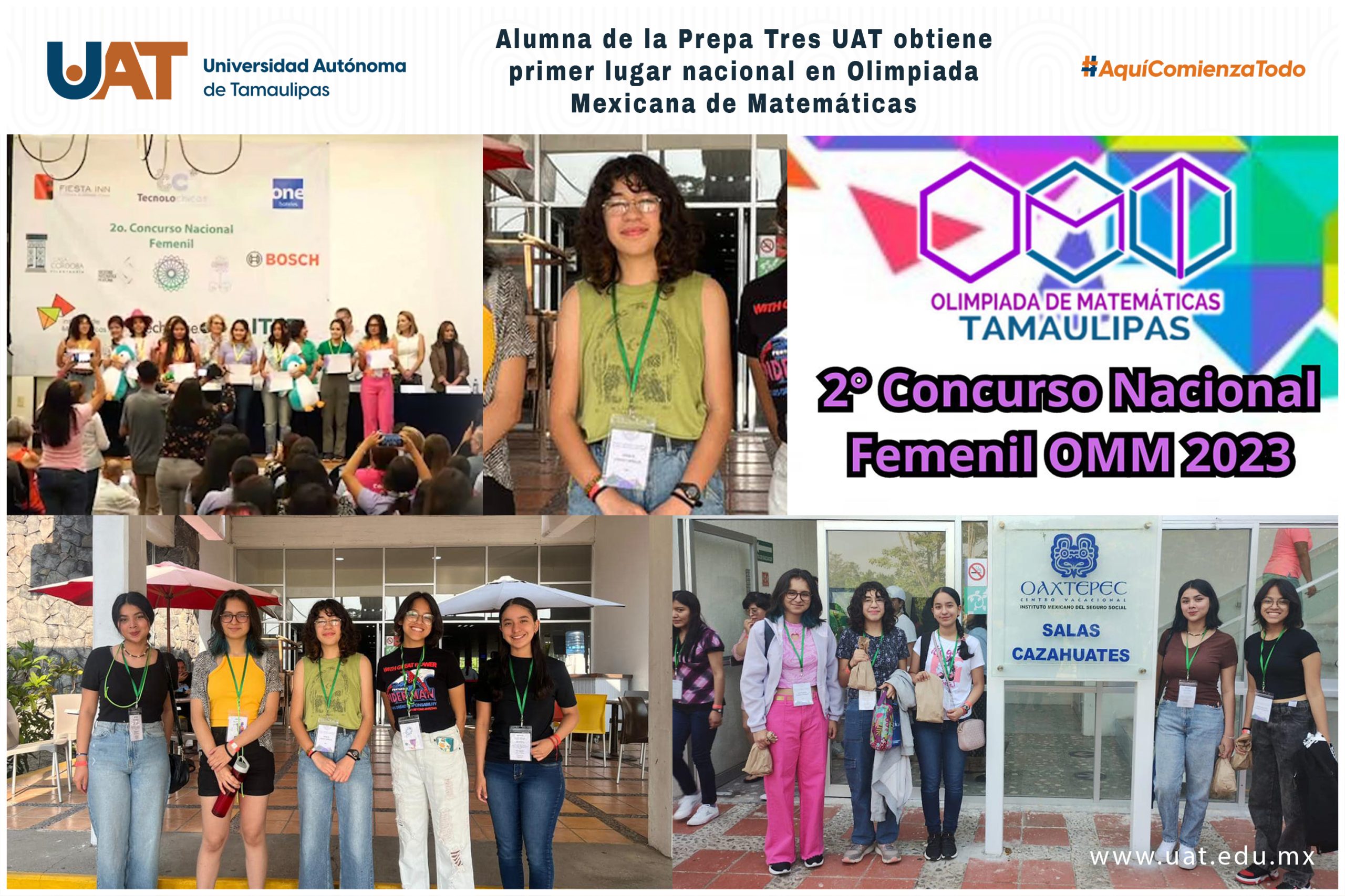 Alumna de la UAT obtiene medalla de oro en concurso nacional de la Olimpiada Mexicana de Matemáticas