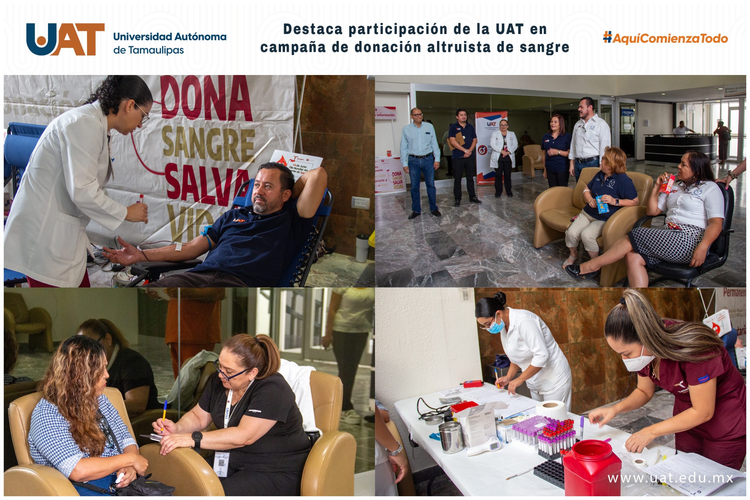 Destaca participación de la UAT en campaña de donación altruista de sangre