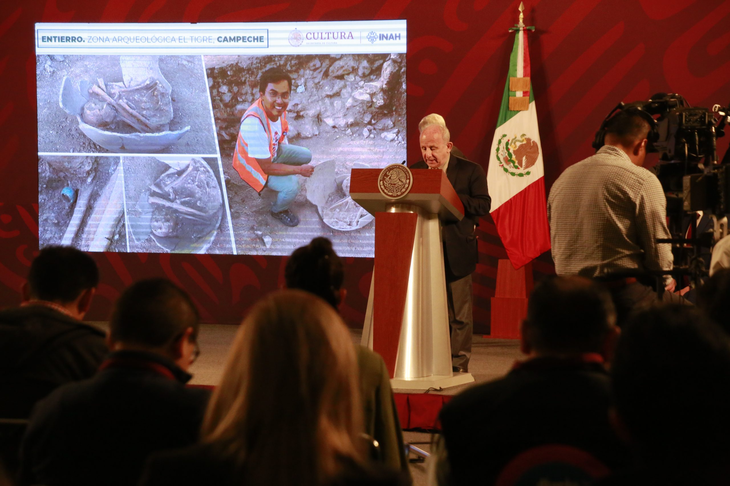 INAH presenta «importante hallazgo» arqueológico en zona del Tren Maya