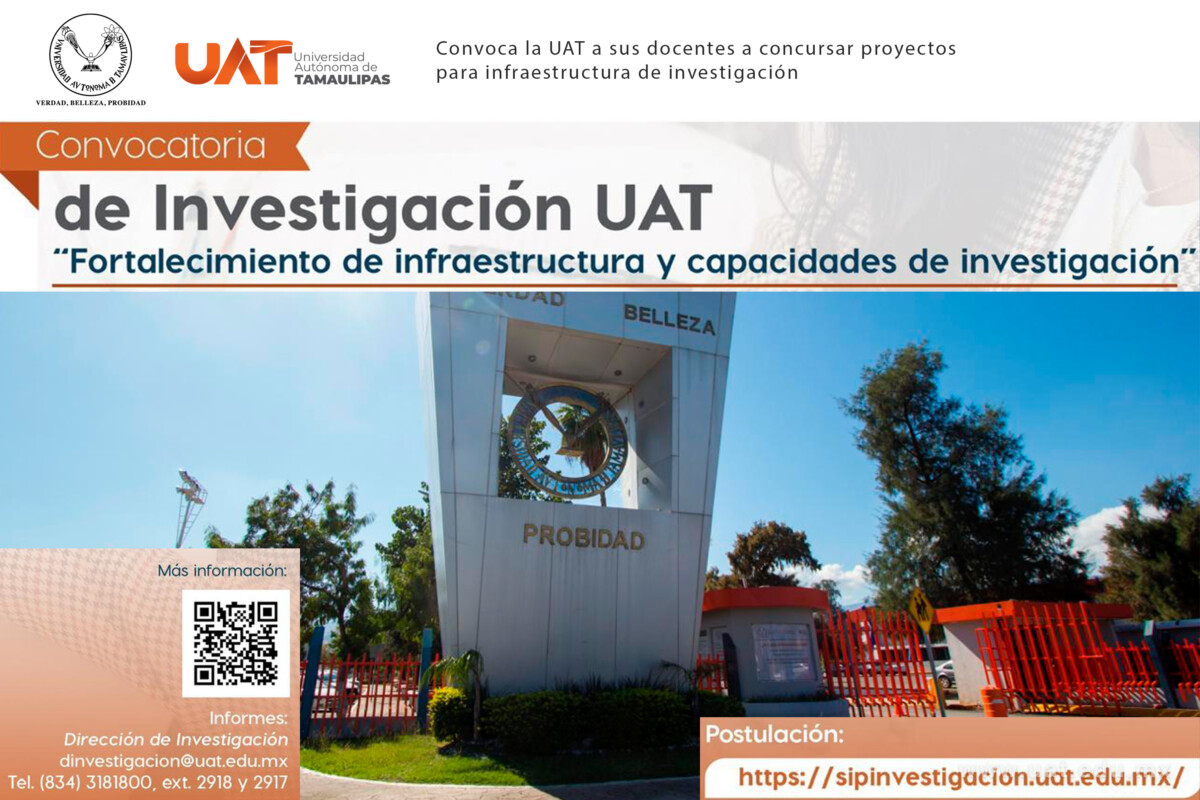 Convoca la UAT a sus docentes a concursar proyectos para infraestructura de investigación