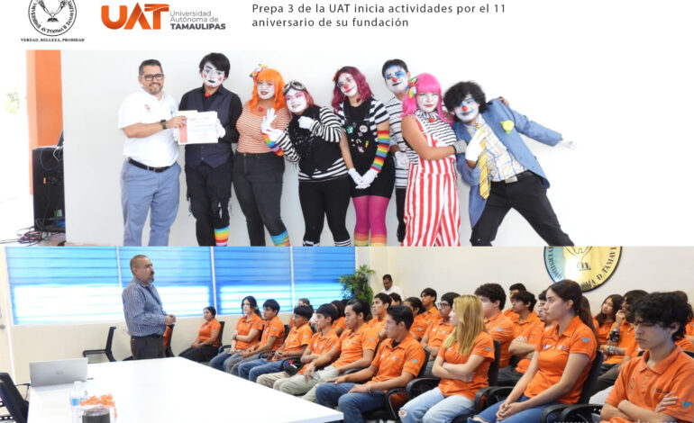 Prepa 3 de la UAT inicia actividades por el 11 aniversario de su fundación