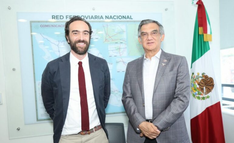 Afinan Américo Villarreal y Andrés Lajous rutas ferroviarias de Tamaulipas
