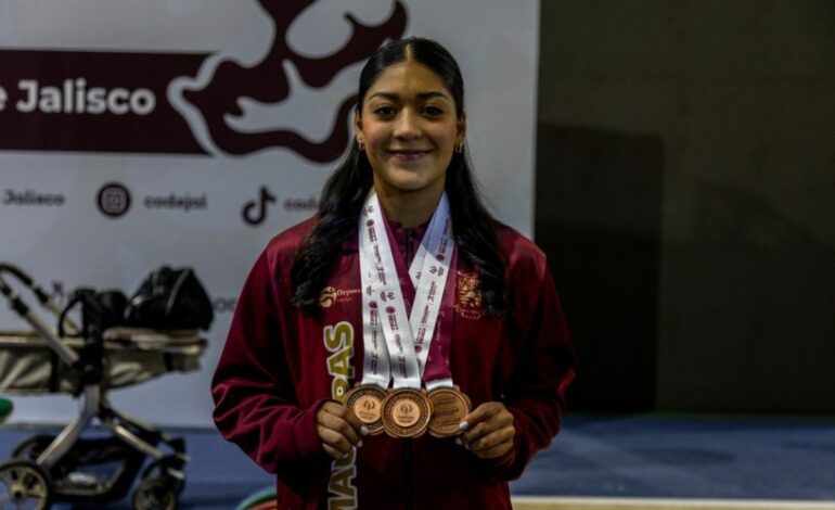Suma Tamaulipas nueve medallas en levantamiento de pesas de la Olimpiada Nacional 2025