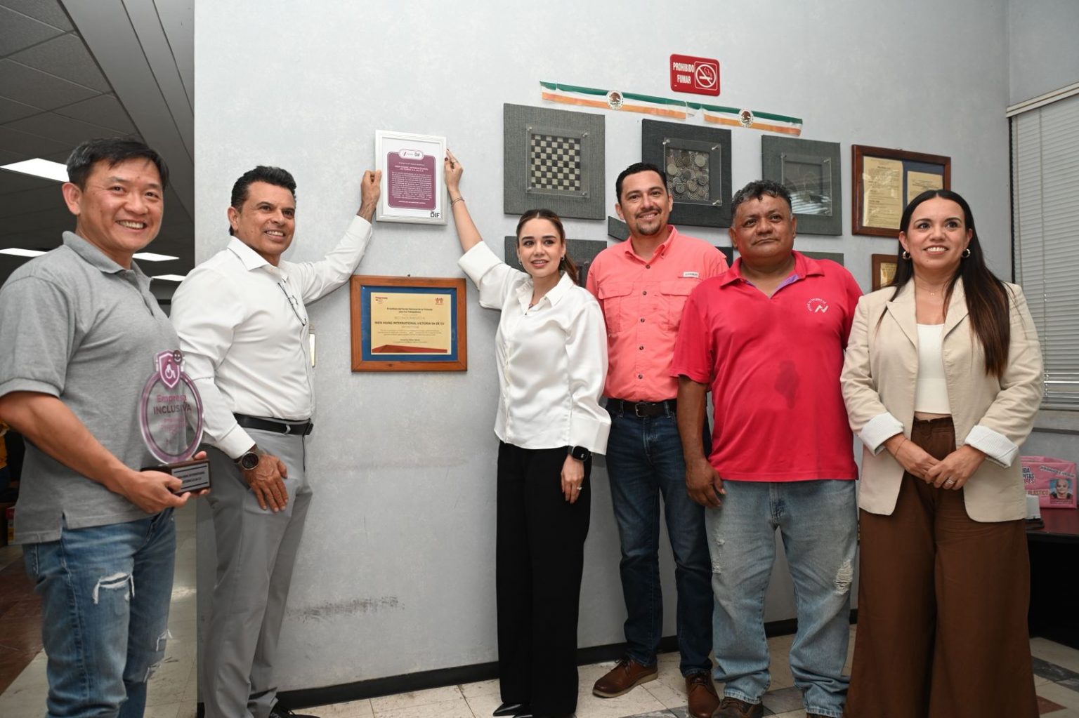 Certifican DIF y Municipio a Nien Hsing International como empresa inclusiva